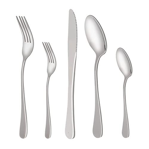 Ansukow 20 Pieces 18/8 Stainless Steel Silverware Set, No Rusting,Fork
