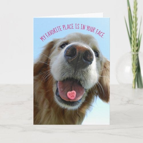 Top 10! Cute Valentine's Day Golden Retriever Kiss Me Card for $3.97 -  Jamiet - Medium