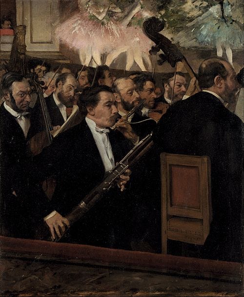 Edgar Degas-The Orchestra at the Opera, 1870