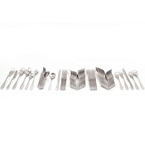 KNORK Original Matte Flatware 61 Piece Set, Service for 8 by
