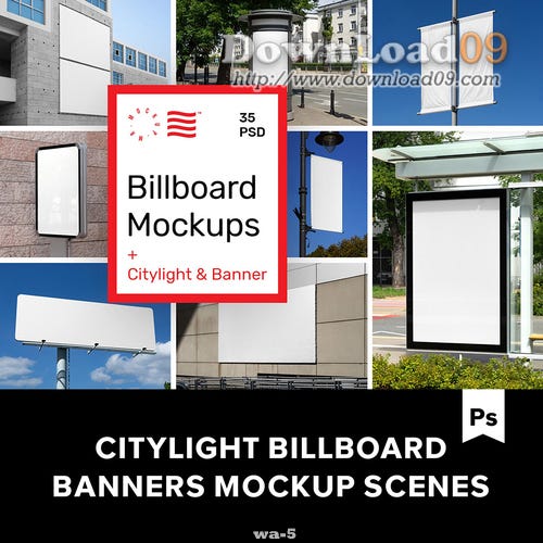 35 outdoor billboard light box banner poster design display Ps sticker ...
