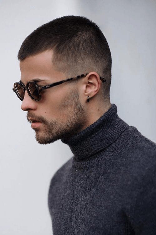 Image of Buzz cut haircut for oval face male medium