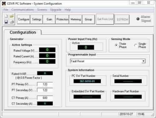 Caterpillar Digital Voltage Regulator software (cdvr) v367–5010–01