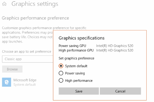 SET GRAPHICS PERFORMANCE SETTINGS FOR INDIVIDUAL APPLICATIONS IN ...