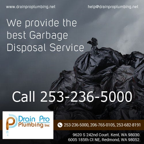 Garbage Disposal Service. Worried about garbage disposal? Drain… by