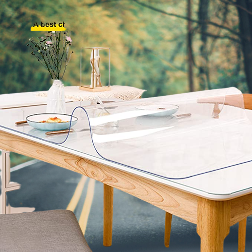 VEVOR Plastic Table Cover 24 x 60 Inch, 1.5 mm Thick Clear Table ...