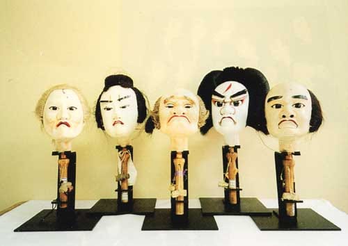 Bunraku puppet heads