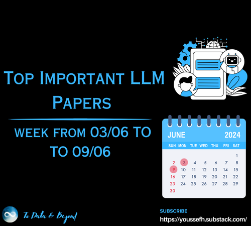 Top Important LLMs Papers for the Week from 03/06 to 09/06