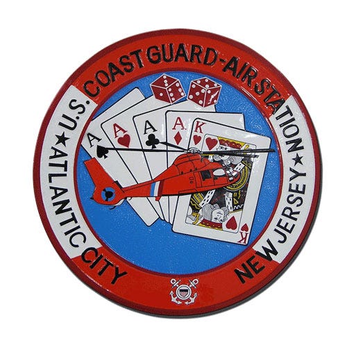 USCG Air Station Atlantic City Seal Plaque Plaques and Patches Medium