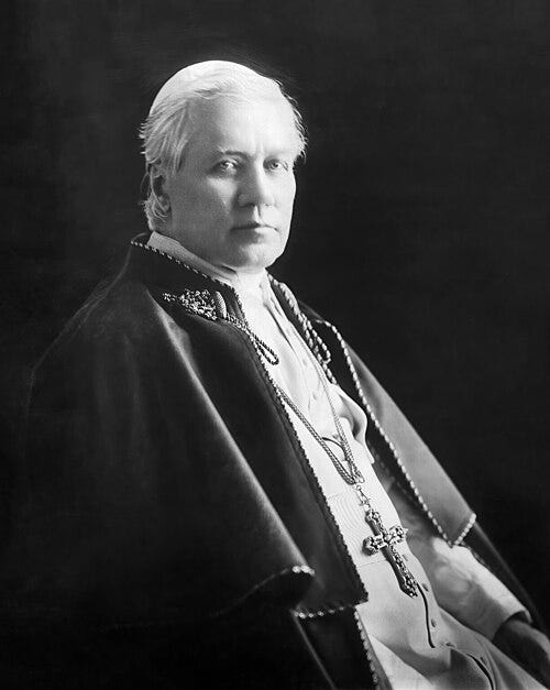 And even a Pope 1903–1914, Pius the X received Esperantists in a private audience, offering sympathy for a project meant to bridge nations. Photo: Ernest Walter Histed, via Wikipedia, public domain.
