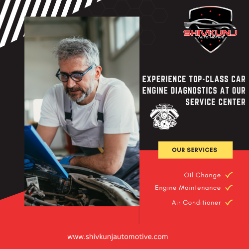 Experience TopClass Car Engine Diagnostics at Our Service Center. Shivkunj Automotive Medium