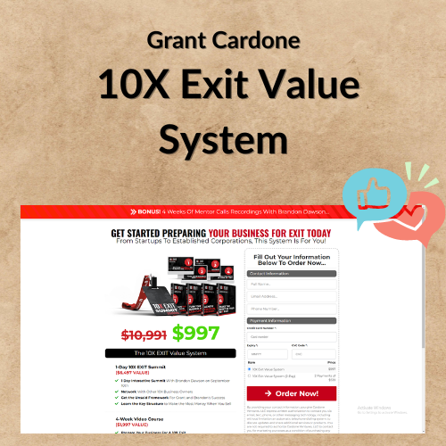 [InstantDownload] Grant Cardone — 10X Exit Value System - Bustaguillan ...