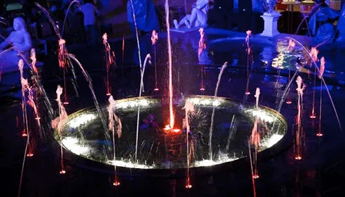 Small fountain 2024 lights underwater