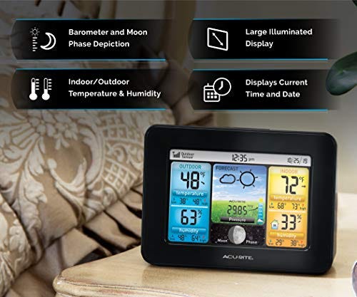 AcuRite Home Weather Station with Color Display for Indoor/Outdoor  Temperature