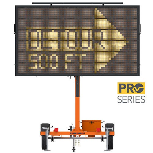 Trailermounted portable changeable message sign Vermac Medium