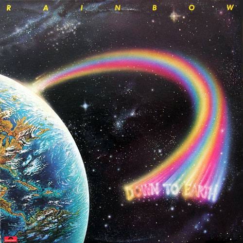 Down to the Earth (1979). Capa criada por Ron Walotsky. Ele já criou capas para a clássica The Magazine of Fantasy & Science Fiction e também já fez capas para livros do Stephen King e Anne Rice.