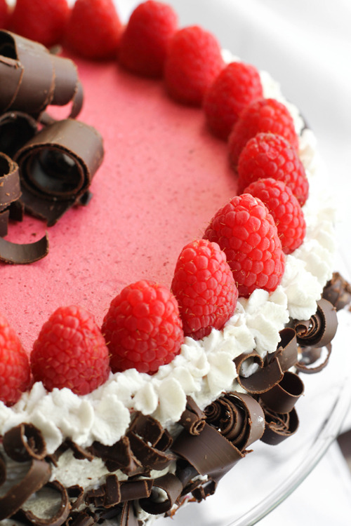 Chocolate-Raspberry Bavarian Torte
