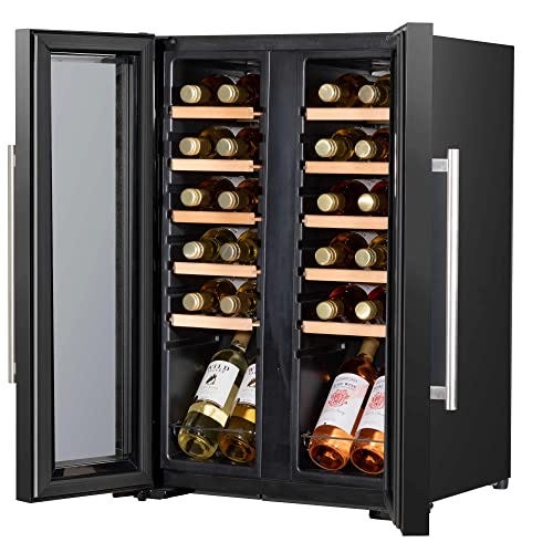 Baridi 24 Bottle Dual Zone Frameless Wine Refrigerator