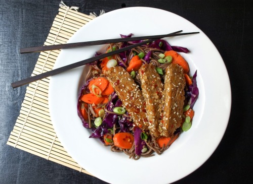 Vegan Mirin & Maple Tempeh Stir Fry