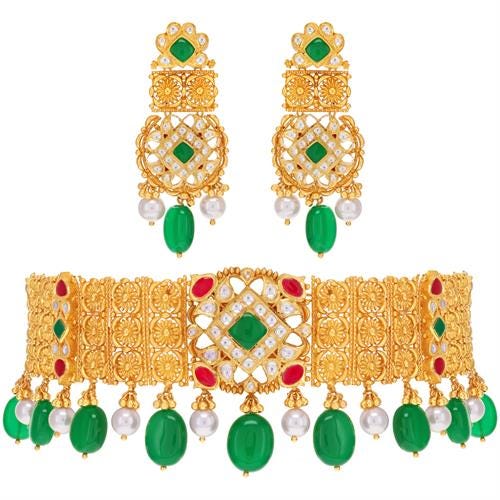 22k Choker Set. Adorn Yourself with Timeless Elegance… by Malani