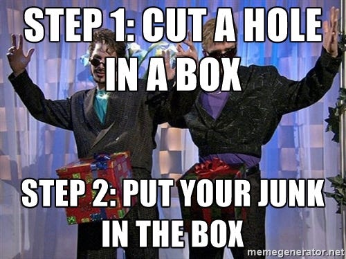 Step 1: Cut a Hole in a Box // The Republican Plan to Replace Obamacare