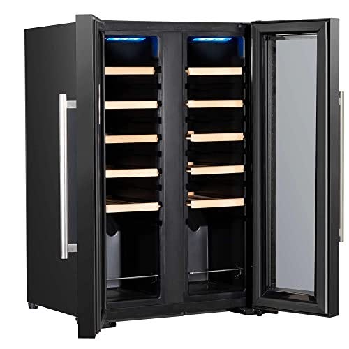 Baridi 24 Bottle Dual Zone Frameless Wine Refrigerator