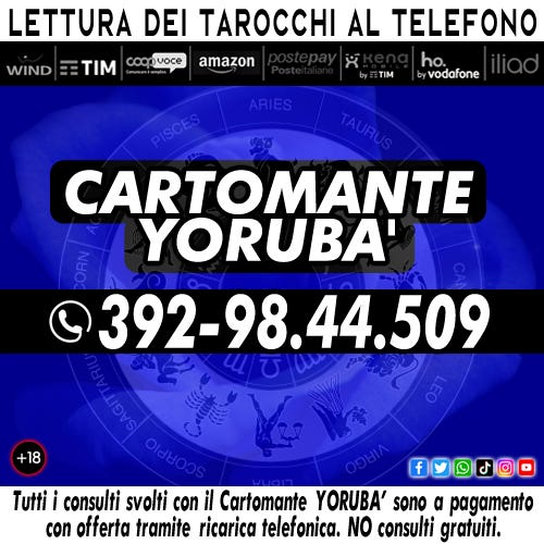 Studio di Cartomanzia il Cartomante YORUBÀ — Lettura dei Tarocchi (Arcani  Maggiori) a offerta con ricarica telefonica (PosteMobile, CoopVoce,  HO.Mobile) | by Cartomanteyoruba | Jun, 2023 | Medium