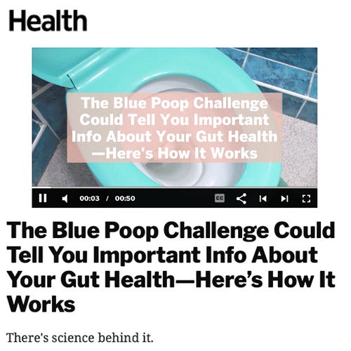 The Blue Poop Challenge… and Your Gut Health The Symptom Sleuth Medium
