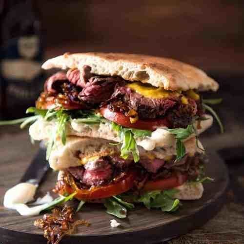 How to Make Slow Cooker BBQ Flat Iron Steak Sandwiches Recipe by