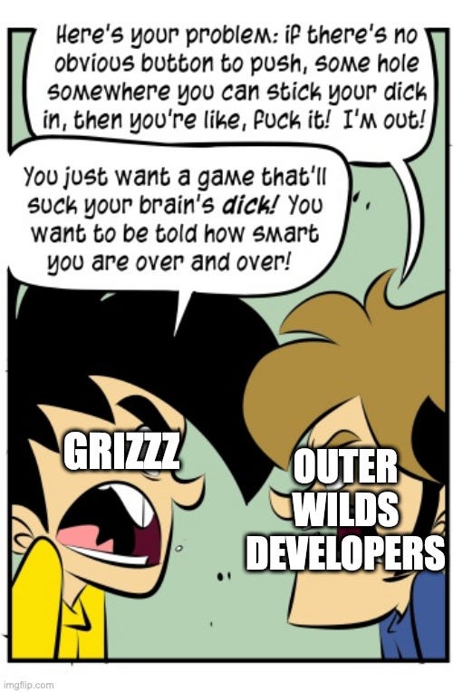 Me, arguing with Mobius Digital. Here’s the thing, we’re both correct. It’s a tough line to walk to achieve both things in a satisfying gameplay experience.