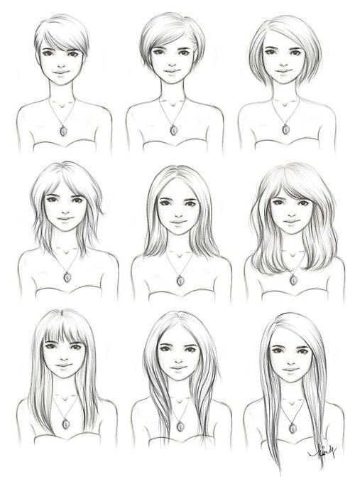 Female hair reference. (Short)