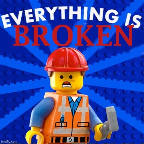 Everything Is Broken. The Chorus I’ve Had Stuck In My Head… by Adam