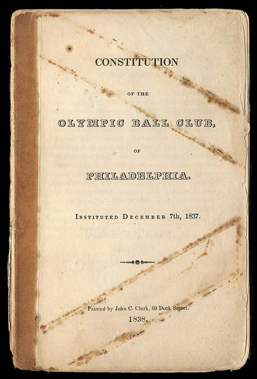 Constitution of the Olympic Ball Club of Philadelphia