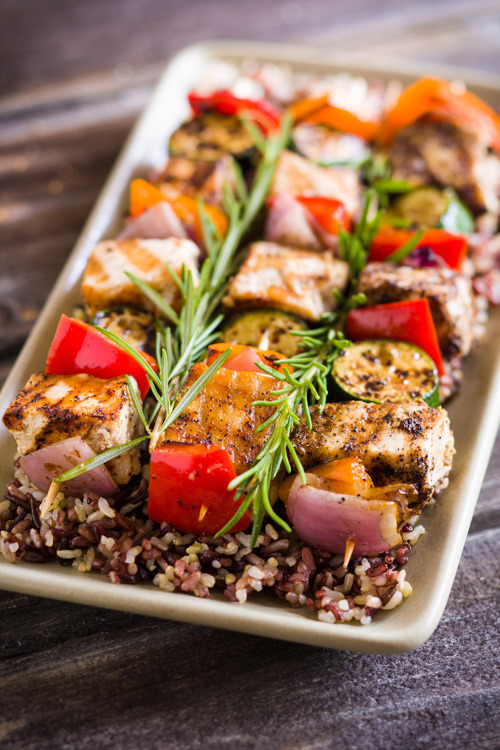 Grilled Swordfish Kabobs with Vegetables