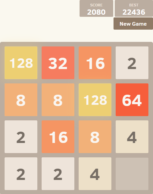 2048 8x8 Online Game