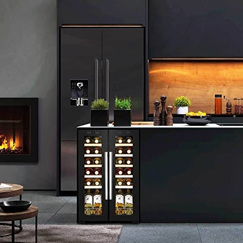 Baridi 24 Bottle Dual Zone Frameless Wine Refrigerator