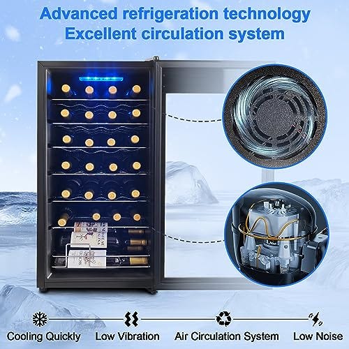 Display4top 28-Bottle Wine Fridge