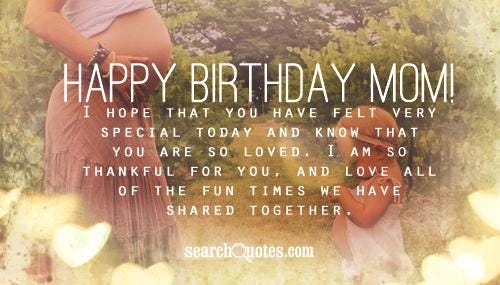 Happy Birthday Mom. What else could I have written about as…