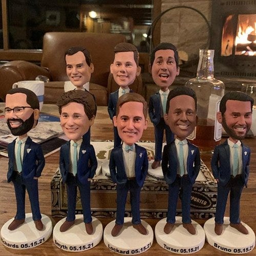 How to do groomsmen bobbleheads?. Groomsmen bobbleheads are special