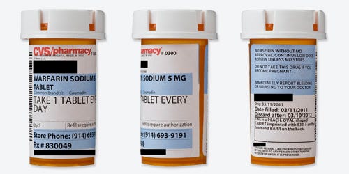 cvs prescription bottle label