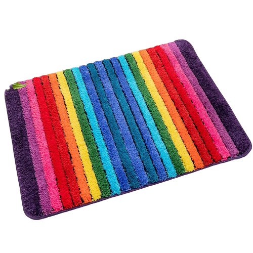 Step into Colorful Comfort Embrace the Rainbow Bath Mat Trend 🌈🛁” by