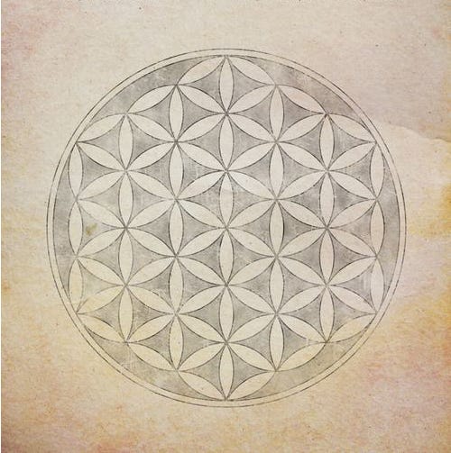 Geometric drawing of a flower of life free image download