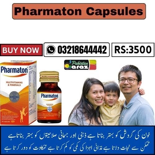 Pharmaton Capsules Price In Pakistan A Multivitamin mineral And