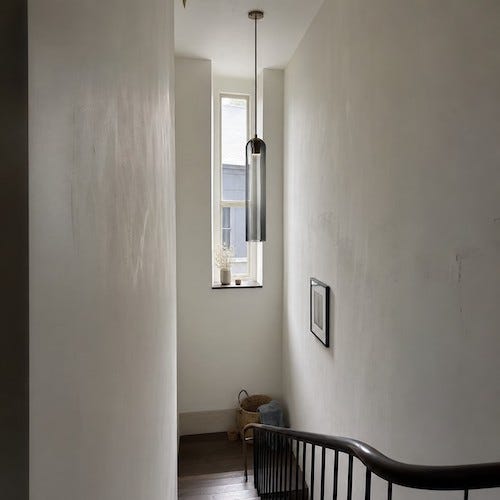 The Tall Glass Pendant That Finally Suited Our Stairwell