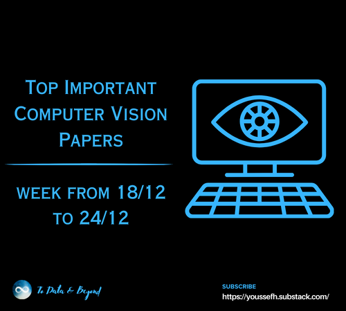 Top Important Computer Vision Papers for the Week from 18/12 to 24/12