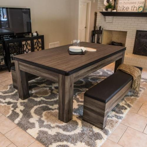 The 3in1 Game Room Dining, Billiard and Table Tennis Table — flips