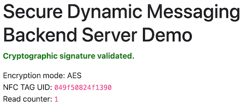 Demystify the Secure Dynamic Message with NTAG 424 DNA NFC tags ... image.