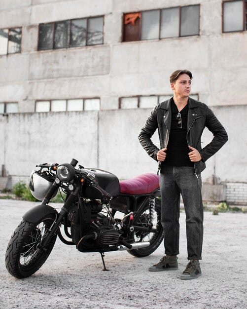 Men's Leather Jackets Casual Loose Versatile Motorcycle Coats