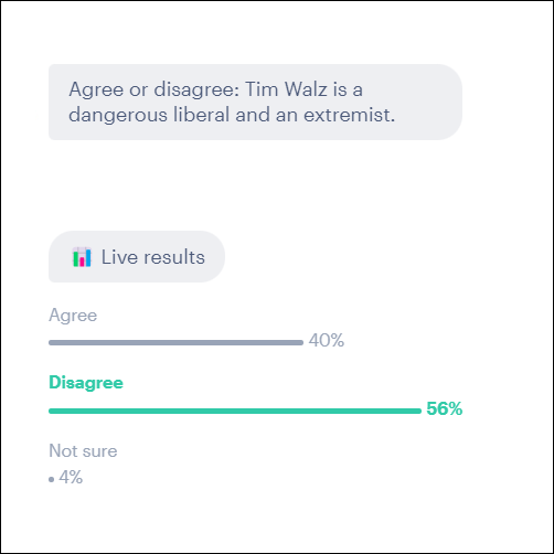 Screencapture from the YouGov survey