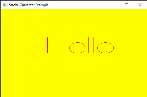 Drawing Stroke Characters in OpenGL and GLUT